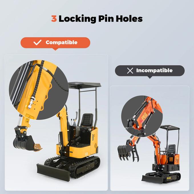 Hydraulic Thumb Clip Attachment For 1 Ton Mini Excavator with 2 Hydraulic Hoses