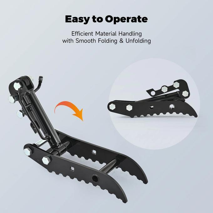 Hydraulic Thumb Clip Attachment For 1 Ton Mini Excavator with 2 Hydraulic Hoses - 0
